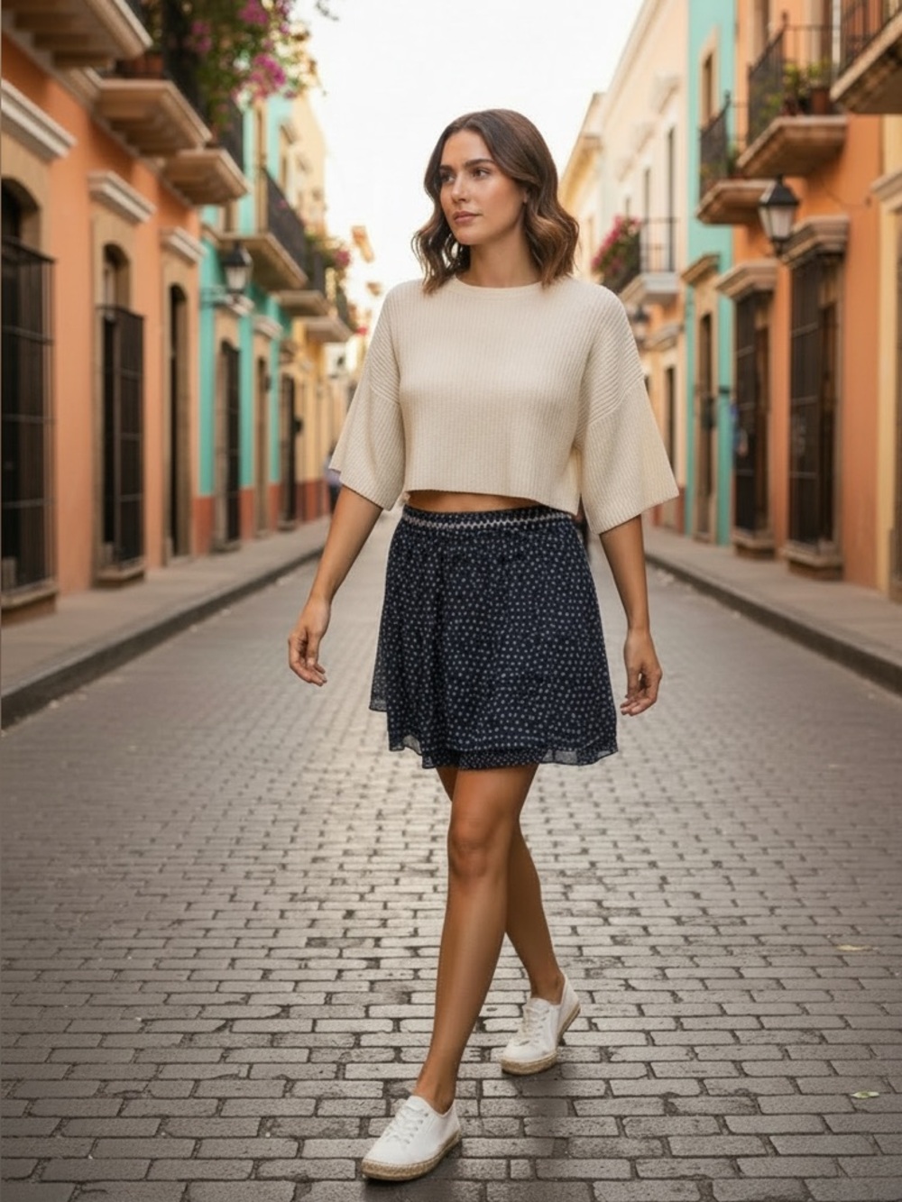 Sperry Topsider Isa layered star print mini skirt